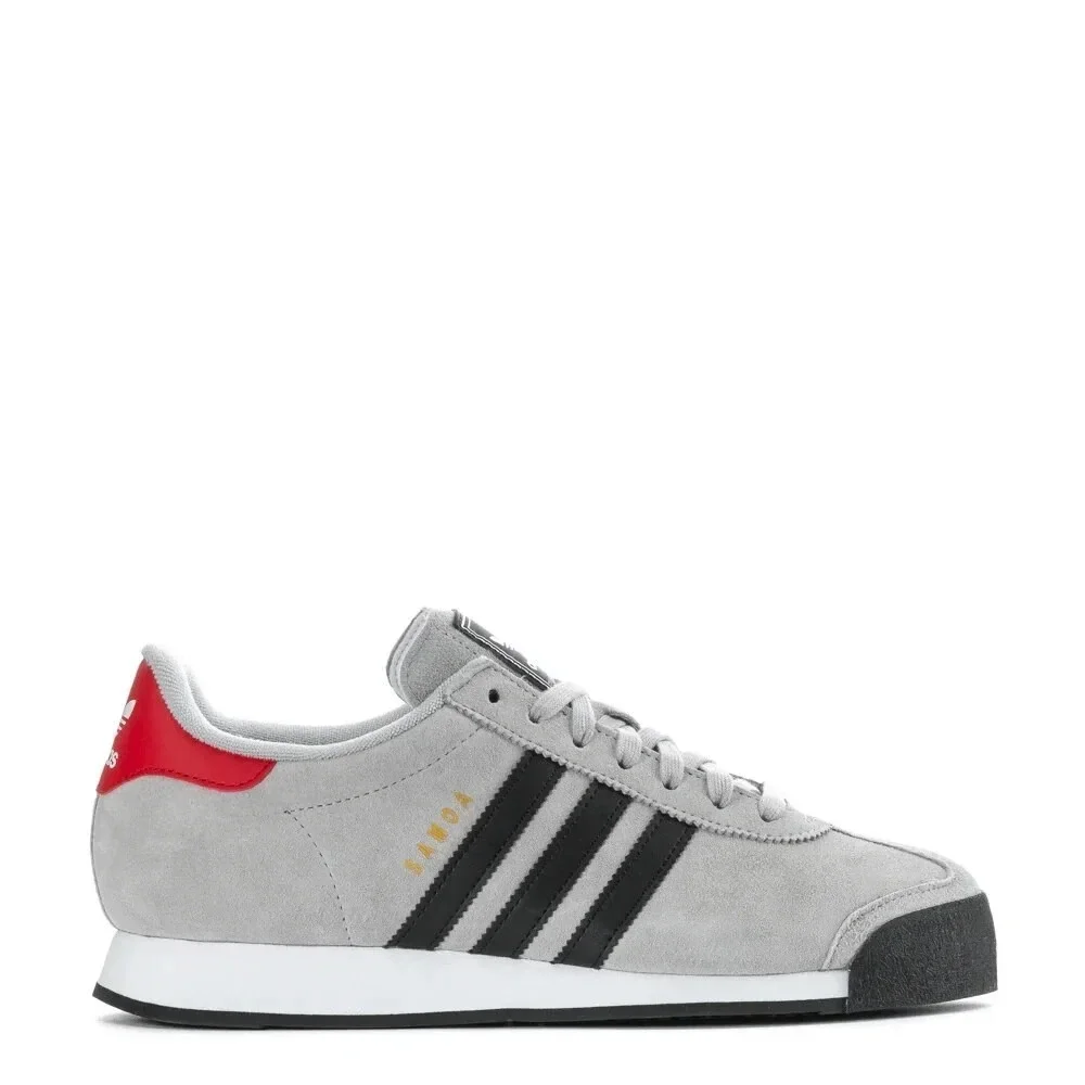 adidas Samoa Men's Size 10 Shoes Sneakers Grey Black Scarlet JR3777 NEW